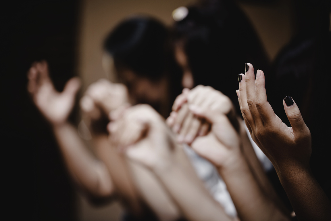 Group of People Praying for Worship